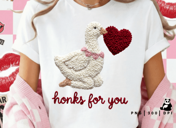 Download Valentines Goose Honk Latch Hook Png - Valentines Collection