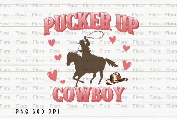 Download Puck Up Cowboy Valentines Day Retro PNG - Valentines Collection