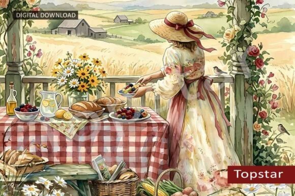Download Quiet Porch Picnic Summer Decor Wall Art - Wall art Collection