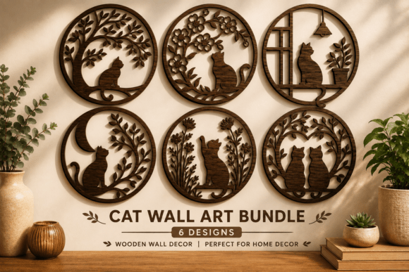 Download Cat Wall Art SVG,Laser Cut Bundle - Wall art Collection