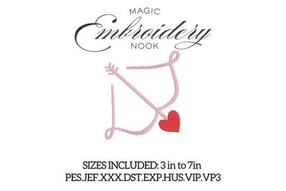 Download Heart Arrow Digital Embroidery Design - Digital embroidery Collection