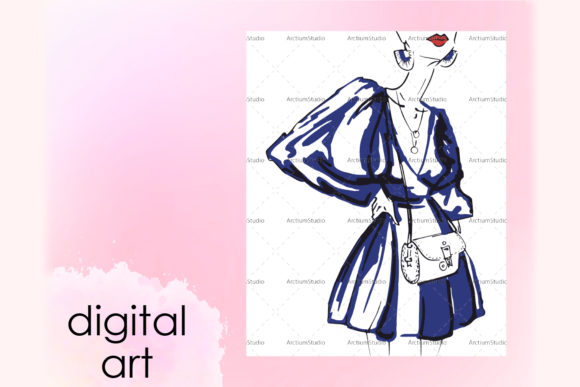 Download Vogue Fashion Art, Red Lips Trendy Art - Trendy art Collection