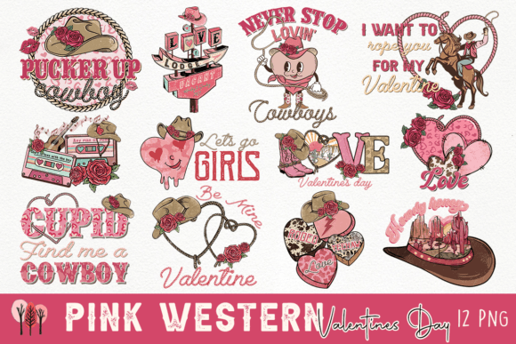 Download Pink Western Valentines Day Bundle - Valentines Collection