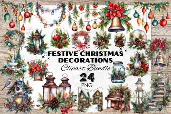 Download Beautiful Christmas Decoration Elements - Premium Resources